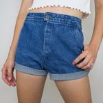 Vintage Western Floral Embroidered Denim Shorts Size 26 Photo 1