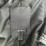 Vera Wang Vera‎ Wang Faux Fur Trim Mixed Media Anorak Coat Green Khaki Size Small Photo 11