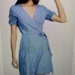 Madewell  Extra Small Denim Chambray Light Blue Wrap dress $49 Photo 0