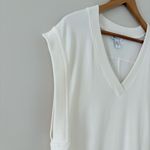 Athleta Retroterry V Neck Sleeveless Relaxed Tunic Sweatshirt Top Ivory Size M Photo 7