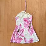 Princess Polly  Gardens of Eden yellow floral halter mini satin dress  Photo 2