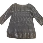 Adrienne Vittadini  black 3/4 sleeve dress blouse embellished small Photo 2