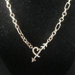Steve Madden  Heart & Arrow Pave Crystals necklace Photo 0