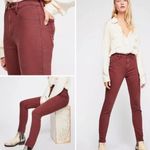 Free People NWT Long and Lean Jegging High Rise Wine Photo 3