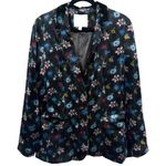Anthropologie Et Twa Floral Corduroy Blazer Jacket Size 12 Boho Bohemian Retro Photo 0