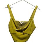 Monteau New Women’s Green Knot Tank Top Size Large Cropped NWT Photo 0