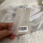 Sabo Skirt Sabo‎ skirt white tiered bardot swiss dot ruffle long sleeves dress size small Photo 7