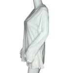 Cut Loose Shirt Womens Medium White Bell‎ Sleeve Neutral Bohemian Chic Lagenlook Photo 2