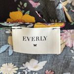 Everly  Black Floral Bell Sleeve Top Photo 5