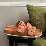 Time & Tru Cognac Brown Slides Women’s Size 9 Sandals Photo 6