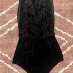 OH MY LOVE London Womens Sexy Plunge Velour Bodysuit Medium Black Photo 3