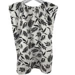 Loft  Women's Sleeveless Floral Eyelet Tank Top White Size S Casual Photo 7