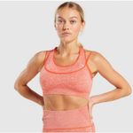 Gymshark  Women’s Size Medium Orange Marl Vital Boost Sports Bra Photo 5