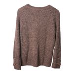 Poof New York  Brown Knit Sweater Lace Up Long Sleeve Pullover Women‎ Size Small Photo 4