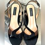 ⚠️ Clearance Pair of sandals size 7M brand new with black rinestones. Photo 0