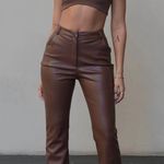 Meshki Straight Faux Leather Pants Photo 0