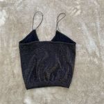 Free People Intimately Black and Sparkly Gold Tank Top Photo 1