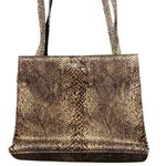Nine West Vintage Brown Snakeskin Print Tote Bag Photo 1
