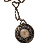 Vtg Lucerne Watch Pendent Long Chain Necklace Swiss Made Gold Photo 1