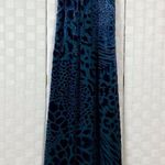Hale Bob Teal Velvet Mix Silk Sleeveless Maxi Dress Photo 5