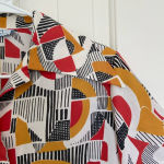 Vintage‎ women’s patterned button down shirt — XL Red Photo 2