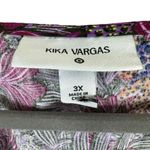 Kika Vargas For Target Colorful Purple Floral Balloon Sleeve Wrap Blouse Size 3X Photo 8