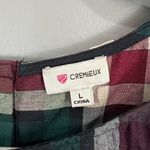 Daniel Cremieux Cremieux Large Plaid Short puff Sleeve Back Button Top Photo 1