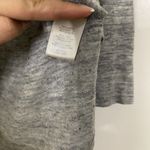 Rebecca Taylor  Gray linen knit blouse top floral patch size Small Photo 3