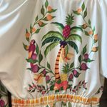 NWOT Sunday Up Yellow Green Dolce Vita Italy Lemon Printed Abstract Dress Small White Photo 7