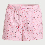 Women's Woven Pajama Boxer Shorts nwt pink hearts with pockets Size small Photo 0