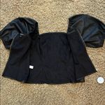 Marc New York by Andrew Marc Black Faux Leather Top in Size Large Photo 5