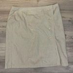 Isaac Mizrahi Heather Tan Above the Knee Button Front Silky Lined Skirt Size 18 Photo 0
