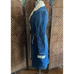 Size S//Vintage Y2K Denim Penny Lane Coat Faux Fur Trim Blue Photo 1