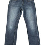 Jennifer Lopez Petite Mid Rise Straight Jeans in Blue, Size 8 Photo 0
