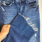 Petra 153 Distressed Frayed Flare Blue Denim Jeans Photo 1