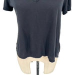 Veronica Beard Cindy V Neck High Low Tee In Black Size Small Photo 4