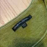 Gudrun Sjoden Linen Cotton Chartreuse Green Tunic Sweater Mini Dress Pockets SzL Size L Photo 1