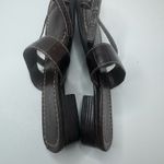 Etienne Aigner 'Apogee'Brown Strappy Leather Sandals Size 9M Photo 4