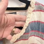 Chelsea & Theodore Striped Shift Fringe Hem Dress size 12 Multiple Photo 6