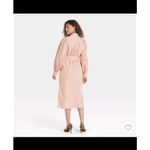 A New Day  pink button front shirt dress size small Photo 2