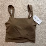 Athleta  Transcend Square Neck Crop Sports Bra D-DD - Clay
- M Photo 1