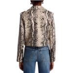Mother the chopper snakeskin leather jacket Medium Black Photo 5