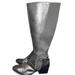 Ellen Tracy Black Leather Riding Boots w/Elastic Panel & Buckle Detail-SZ 7.5 Photo 1