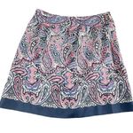 Vineyard Vines Womens Straight Skirt Blue Pink Above Knee Lined 100% Silk 2 Photo 2