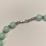 Vintage Signed Marvella NWT Mint Bead Silver Tone Clasp Chain Beaded Necklace Photo 4