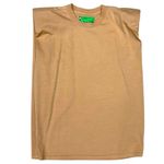 Free People x Sandrine Rose Padded Shoulder Tank Tee Size S Oversized, Golden Orange Photo 9