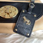 Emma Fox  Large tan black red leather‎ Satchel  fold over Handbag no strap Photo 10