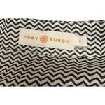 Tory Burch  Women's Black White Chevron Resort Wear V Neck Tunic Top Size 4 Photo 2