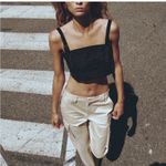 ZARA Black Cropped Technical Utility Buckle Clip Strap Cotton Tank Top Size XL Photo 9