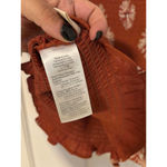 Madewell Rust Floral Smocked Puff Sleeve Top Size S Photo 5